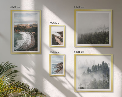 Decorațiune de perete set tablouri Peisaje de coastă, păduri montane