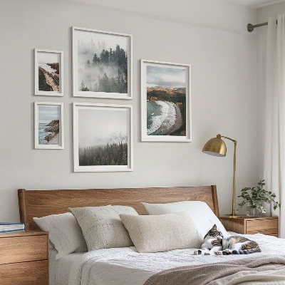 Decorațiune de perete set tablouri Peisaje de coastă, păduri montane
