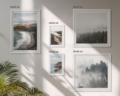 Decorațiune de perete set tablouri Peisaje de coastă, păduri montane
