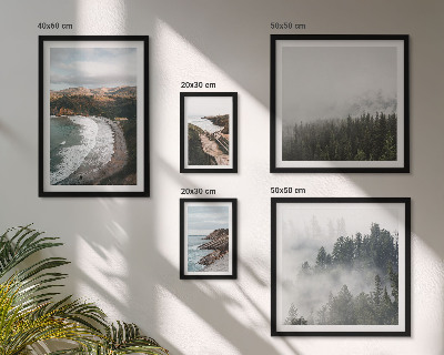 Decorațiune de perete set tablouri Peisaje de coastă, păduri montane