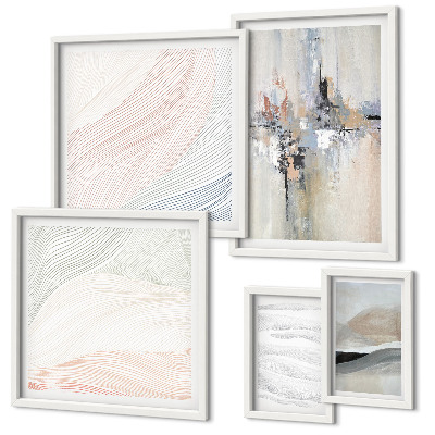 Decorațiune de perete set tablouri Nuanțe de compoziții abstracte