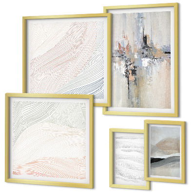 Decorațiune de perete set tablouri Nuanțe de compoziții abstracte