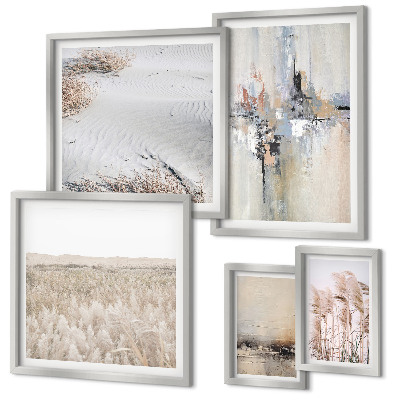 Polyptic înrămat Decorațiuni elegante în stil minimalist natural