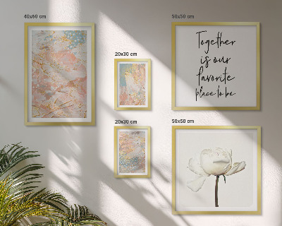 Decorațiune de perete set tablouri Flori abstracte cu sloganuri
