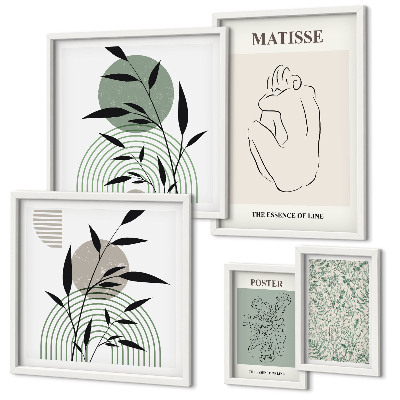 Decorațiune de perete set tablouri Grafică elegantă a plantelor