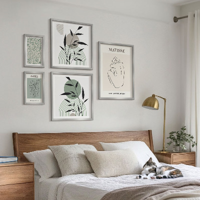 Decorațiune de perete set tablouri Grafică elegantă a plantelor