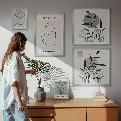 Decorațiune de perete set tablouri Grafică elegantă a plantelor
