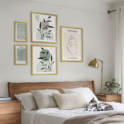 Decorațiune de perete set tablouri Grafică elegantă a plantelor