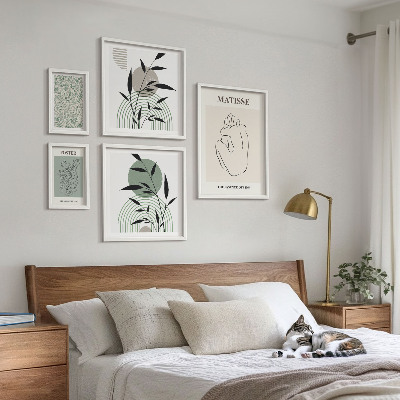 Decorațiune de perete set tablouri Grafică elegantă a plantelor
