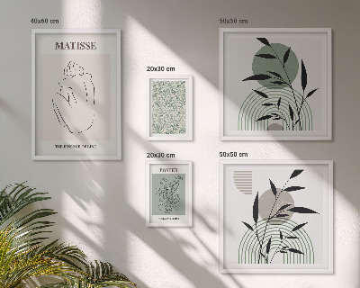 Decorațiune de perete set tablouri Grafică elegantă a plantelor