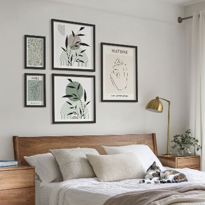 Decorațiune de perete set tablouri Grafică elegantă a plantelor