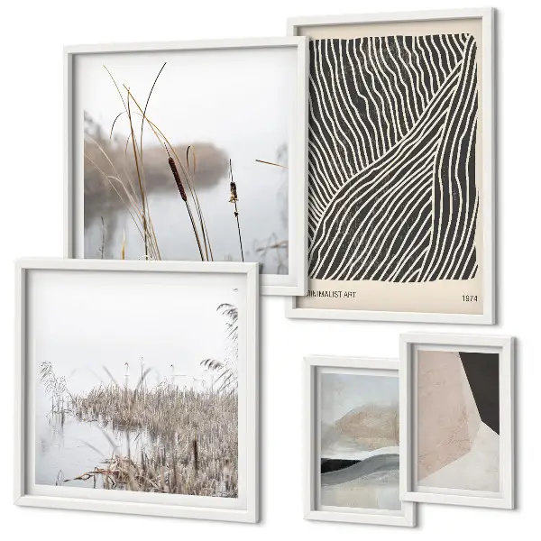 Set de tablouri decorative pentru perete cu artă minimalistă a naturii