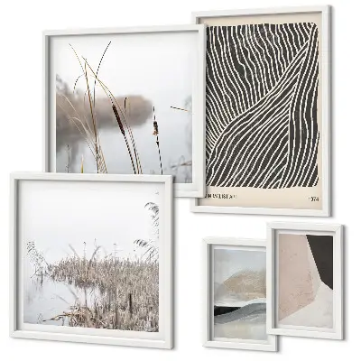 Set de tablouri decorative pentru perete cu artă minimalistă a naturii