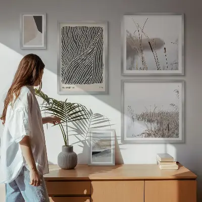 Set de tablouri decorative pentru perete cu artă minimalistă a naturii
