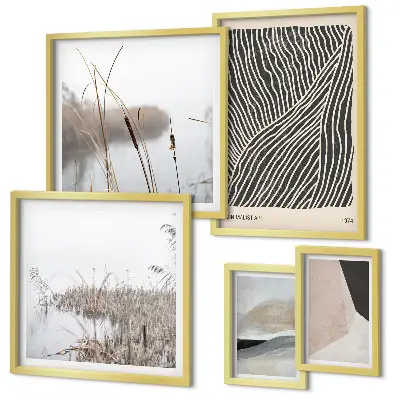 Set de tablouri decorative pentru perete cu artă minimalistă a naturii