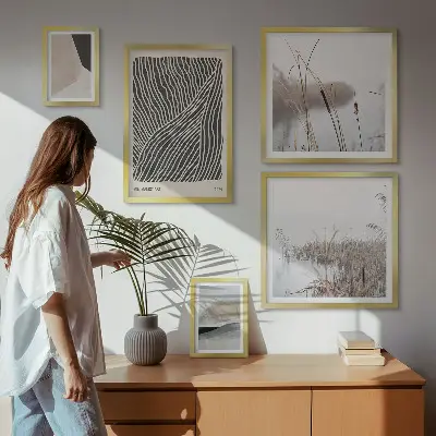 Set de tablouri decorative pentru perete cu artă minimalistă a naturii
