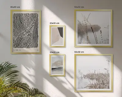 Set de tablouri decorative pentru perete cu artă minimalistă a naturii