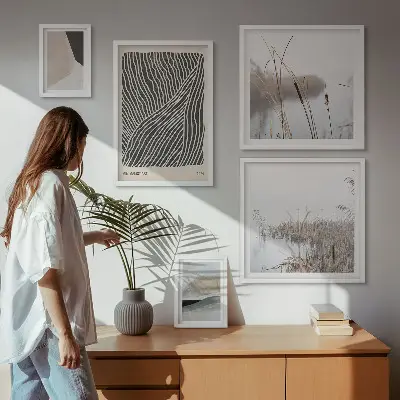 Set de tablouri decorative pentru perete cu artă minimalistă a naturii