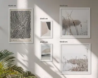 Set de tablouri decorative pentru perete cu artă minimalistă a naturii