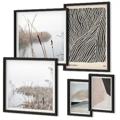 Set de tablouri decorative pentru perete cu artă minimalistă a naturii