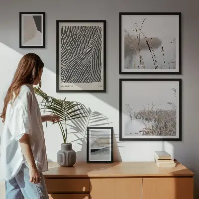 Set de tablouri decorative pentru perete cu artă minimalistă a naturii