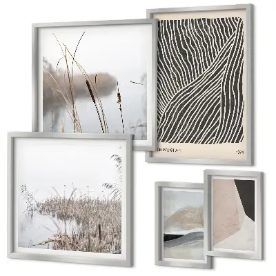 Set de tablouri decorative pentru perete cu artă minimalistă a naturii