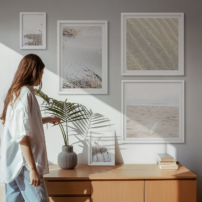 Decorațiune de perete set tablouri Motive minimaliste de plajă
