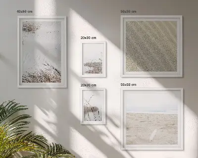 Set de tablouri decorative pentru perete cu motive minimaliste de plajă