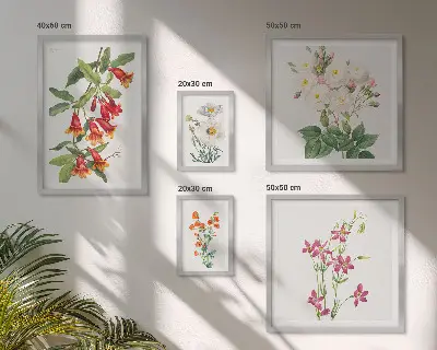 Set tablouri decorative pentru perete cu motive botanice florale