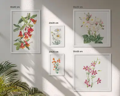 Set tablouri decorative pentru perete cu motive botanice florale