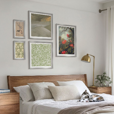 Decorațiune de perete set tablouri Flori păsări motive naturale