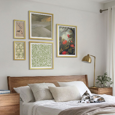 Decorațiune de perete set tablouri Flori păsări motive naturale
