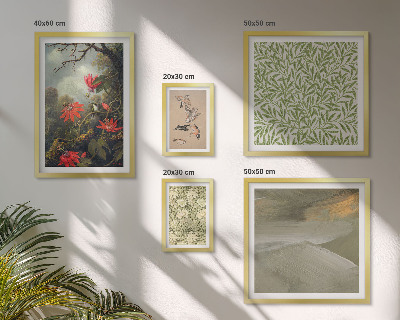 Decorațiune de perete set tablouri Flori păsări motive naturale