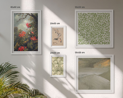 Decorațiune de perete set tablouri Flori păsări motive naturale