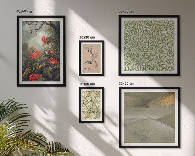 Decorațiune de perete set tablouri Flori păsări motive naturale
