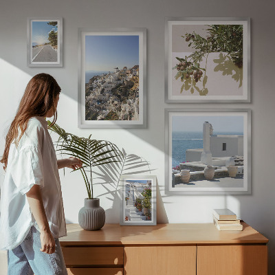 Polyptic înrămat Vederi pitorești ale orașului Santorini