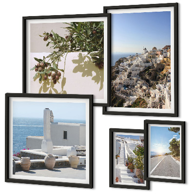 Polyptic înrămat Vederi pitorești ale orașului Santorini