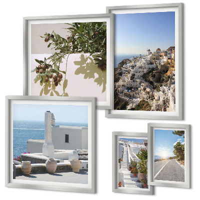 Polyptic înrămat Vederi pitorești ale orașului Santorini