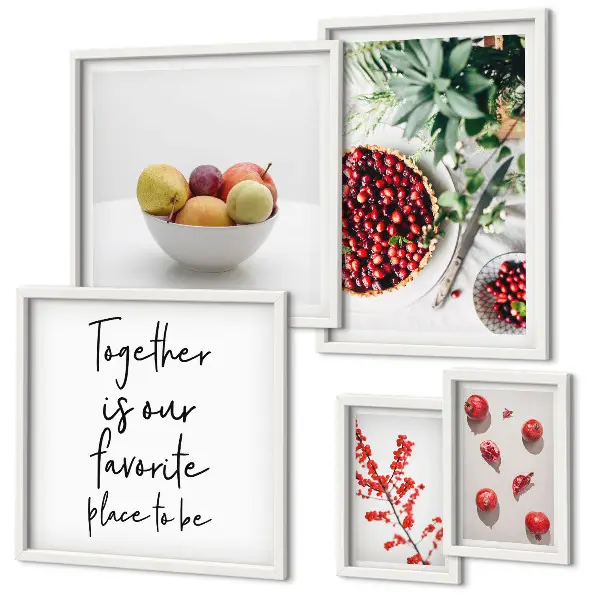 Set de tablouri decorative pentru perete compoziții cu fructe și plante