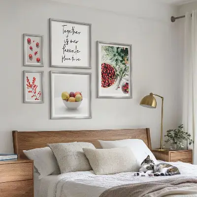 Set de tablouri decorative pentru perete compoziții cu fructe și plante