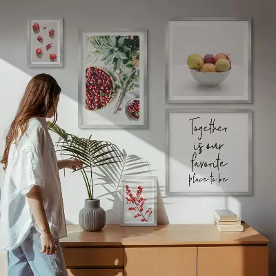 Set de tablouri decorative pentru perete compoziții cu fructe și plante