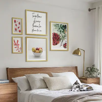 Set de tablouri decorative pentru perete compoziții cu fructe și plante