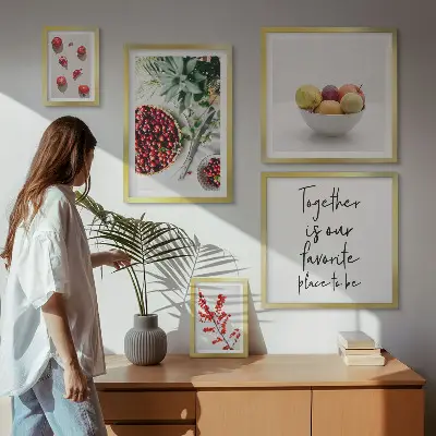 Set de tablouri decorative pentru perete compoziții cu fructe și plante