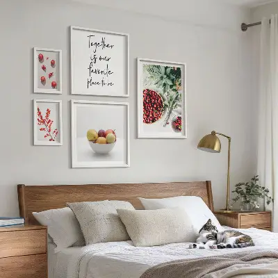 Set de tablouri decorative pentru perete compoziții cu fructe și plante