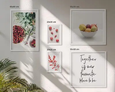 Set de tablouri decorative pentru perete compoziții cu fructe și plante