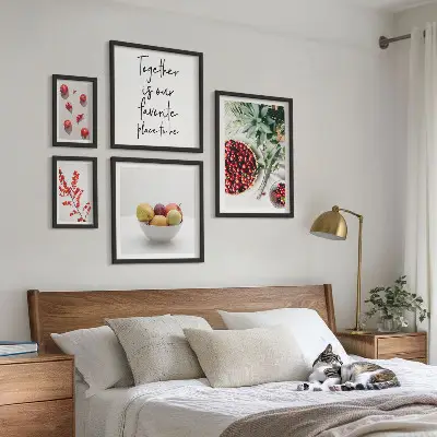 Set de tablouri decorative pentru perete compoziții cu fructe și plante