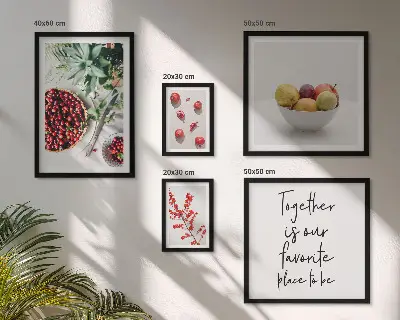 Set de tablouri decorative pentru perete compoziții cu fructe și plante