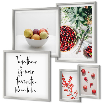 Decorațiune de perete set tablouri Compoziții de fructe și plante