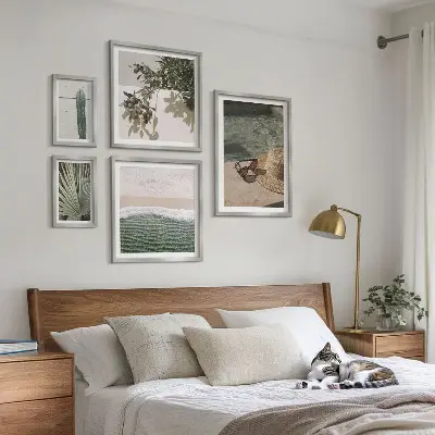 Set de tablouri decorative de perete relaxare cu apă și plante de vară