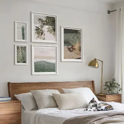 Set de tablouri decorative de perete relaxare cu apă și plante de vară